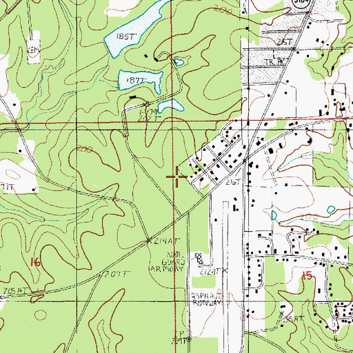 Topographic Map of LaSalle Parish, LA