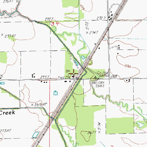 Topographic Map of Union Church, AR