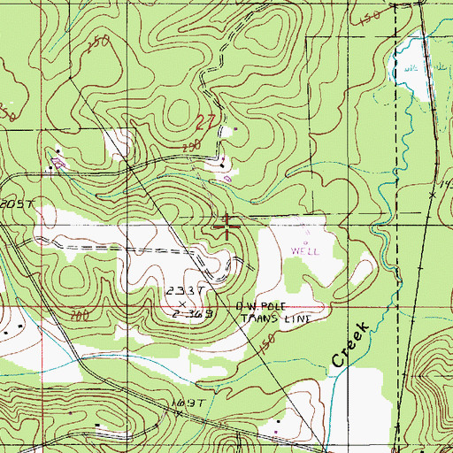 Topographic Map of Lincoln Parish, LA