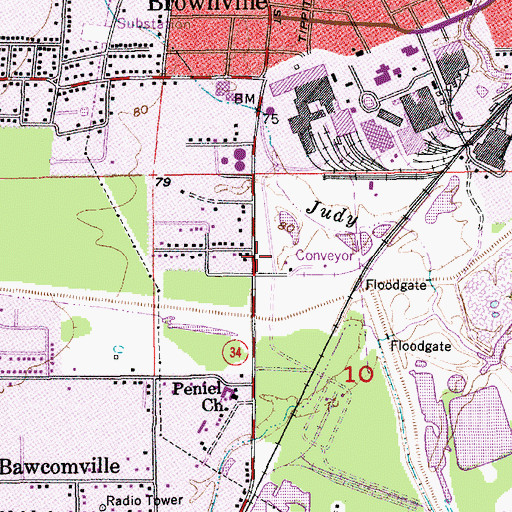 Topographic Map of Ouachita Parish, LA