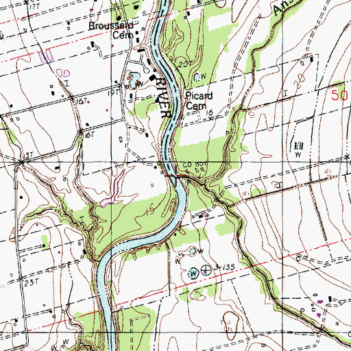 Topographic Map of Anselm Coulee, LA
