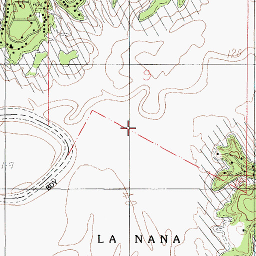 Topographic Map of Bayou La Nana, LA