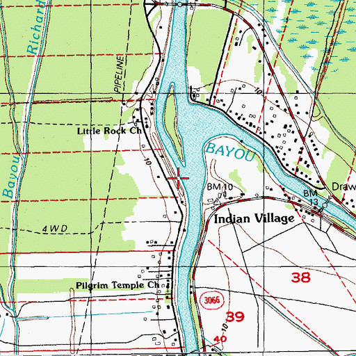 Topographic Map of Bayou Grosse Tete, LA