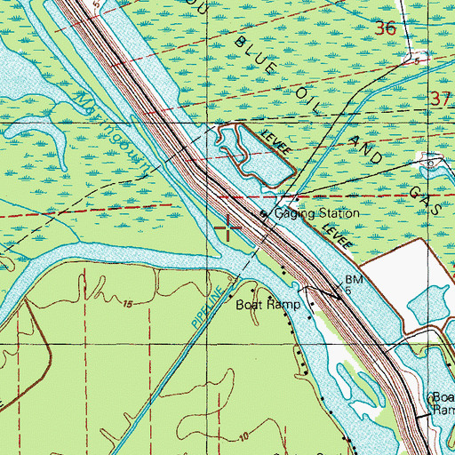Topographic Map of Bayou Maringouin, LA