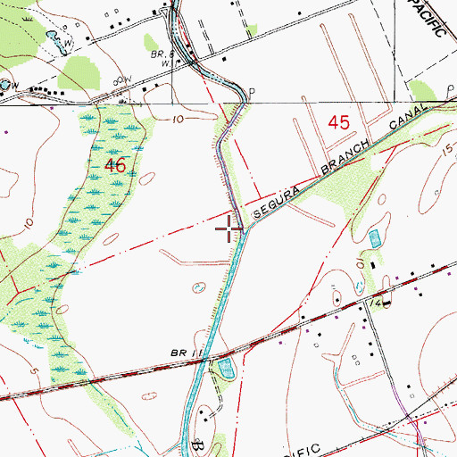 Topographic Map of Bayou Parc Perdu, LA