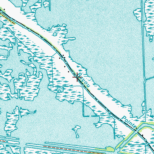 Topographic Map of Bayou Pointe au Chien, LA