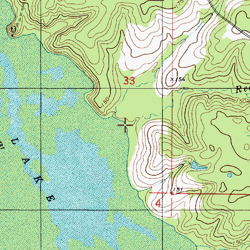 Topographic Map of Red Lake Bayou, LA