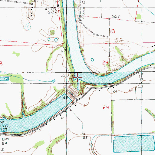 Topographic Map of Bushley Bayou, LA