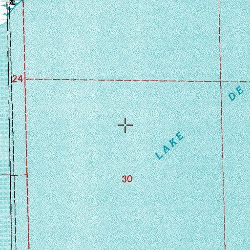 Topographic Map of Lake De Cade, LA