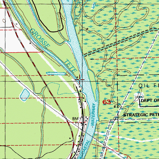 Topographic Map of Choctaw Bayou, LA
