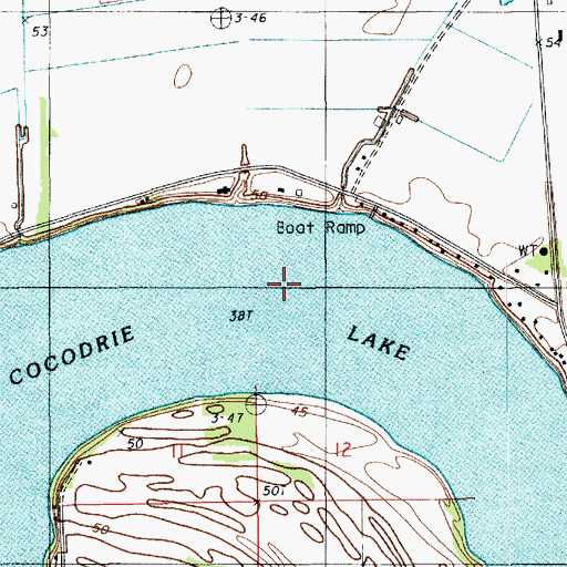 Topographic Map of Cocodrie Lake, LA