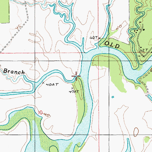 Topographic Map of Doyle Branch, LA