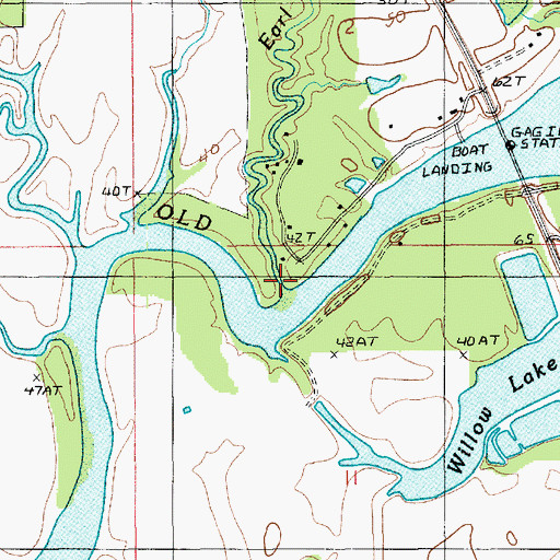 Topographic Map of Earl Creek, LA