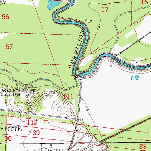 Topographic Map of Francois Coulee, LA
