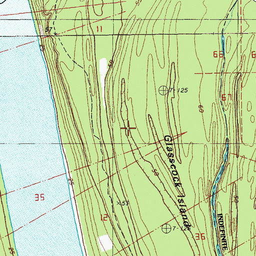 Topographic Map of Glasscock Island, LA