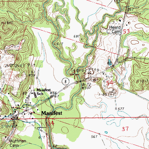 Topographic Map of Hawthorne Creek, LA
