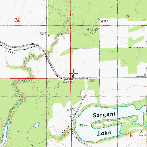 Topographic Map of Kidron Baptist Church, LA