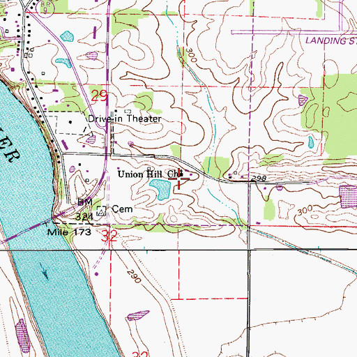 Topographic Map of Union Hill Church, AR