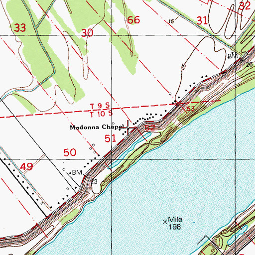 Topographic Map of Madonna Chapel, LA