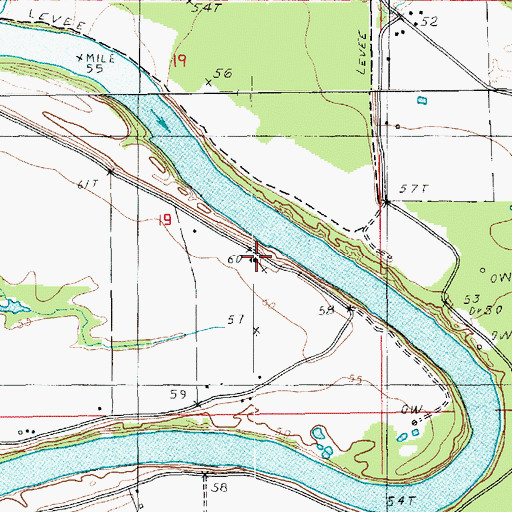 Topographic Map of Meyers Bend Church, LA