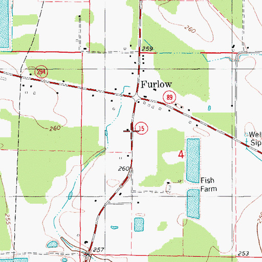 Topographic Map of Union School, AR