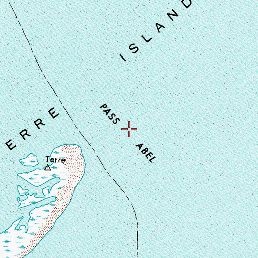 Topographic Map of Pass Abel, LA
