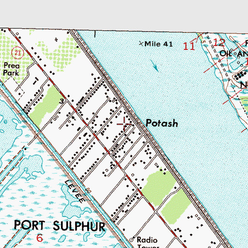 Topographic Map of Potash, LA