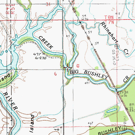 Topographic Map of Rhinehart Creek, LA