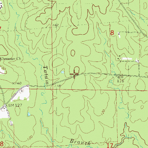 Topographic Map of Union School, AR