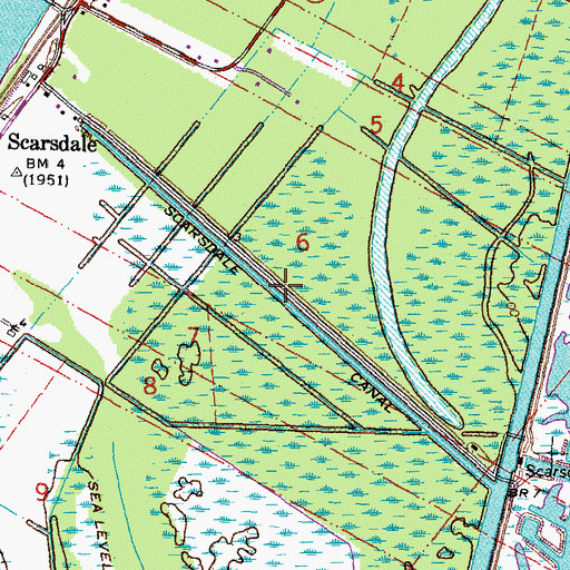 Topographic Map of Scarsdale Canal, LA