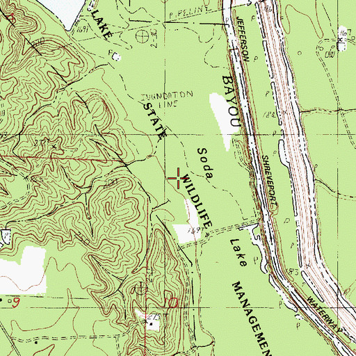 Topographic Map of Soda Lake Bed, LA