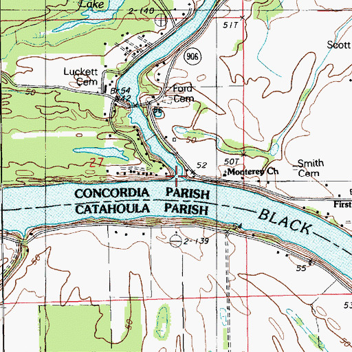 Topographic Map of Workinger Bayou, LA
