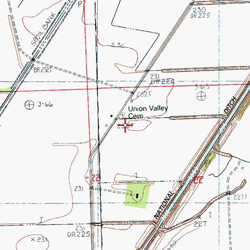 Topographic Map of Union Valley Church, AR