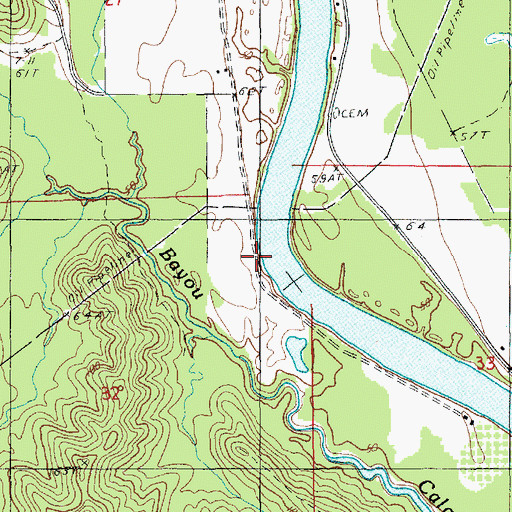 Topographic Map of Sphinx Landing, LA