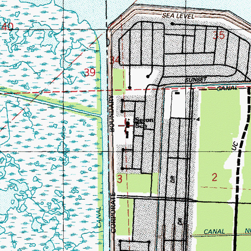 Topographic Map of Saint Elizabeth Ann Seton School, LA
