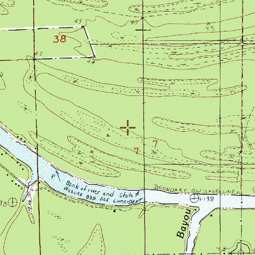 Topographic Map of Avoyelles Parish, LA