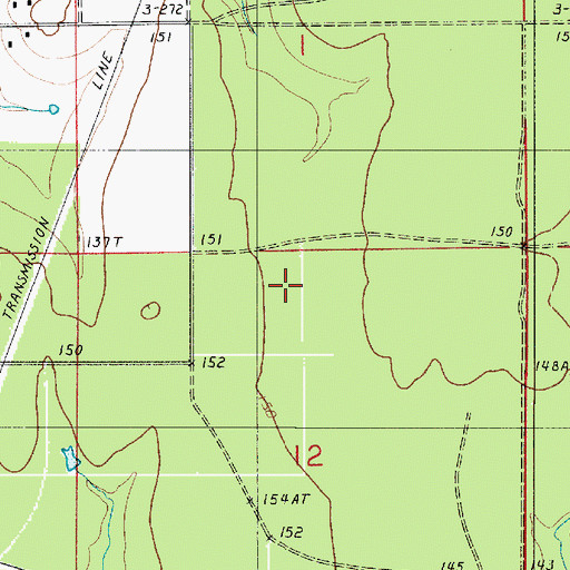 Topographic Map of Beauregard Parish, LA