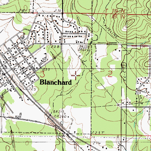 Topographic Map of Caddo Parish, LA
