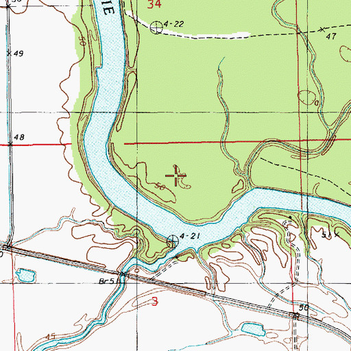 Topographic Map of Concordia Parish, LA