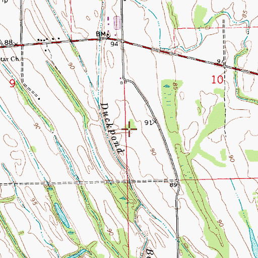 Topographic Map of East Carroll Parish, LA