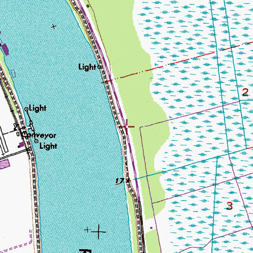 Topographic Map of Burbridge, LA