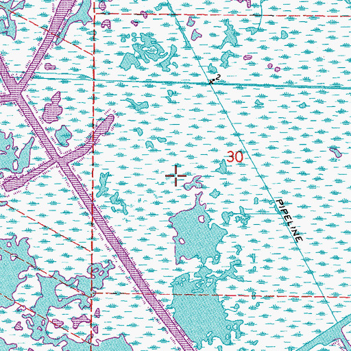 Topographic Map of Dalcour Gas Field, LA