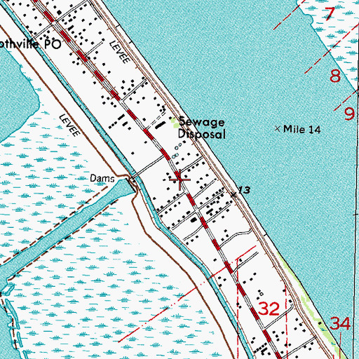 Topographic Map of Duvic, LA