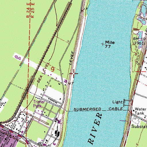 Topographic Map of English Turn Revetment, LA