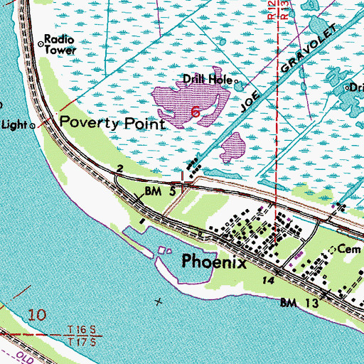 Topographic Map of Fort De La Boulaye (historical), LA