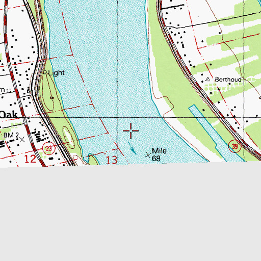 Topographic Map of Jesuits Bend, LA