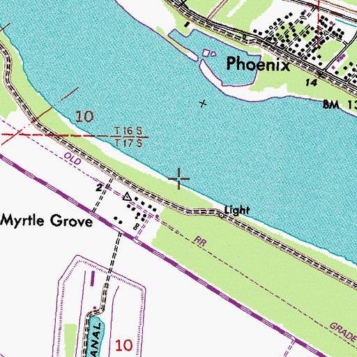 Topographic Map of Myrtle Grove Revetment, LA
