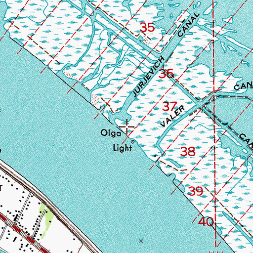 Topographic Map of Olga, LA