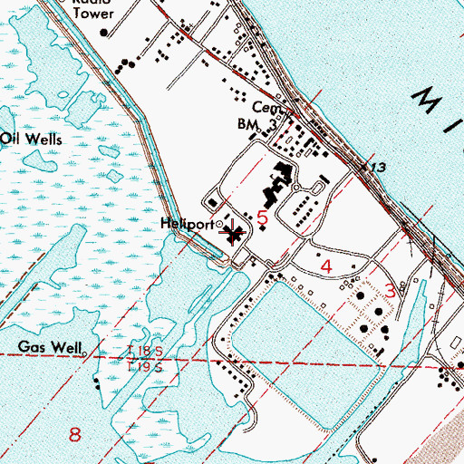 Topographic Map of Plaquemines Parish General Hospital (historical), LA