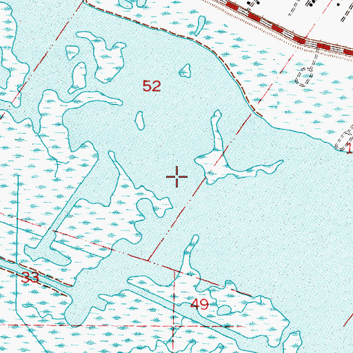 Topographic Map of Bayou Pompadour, LA